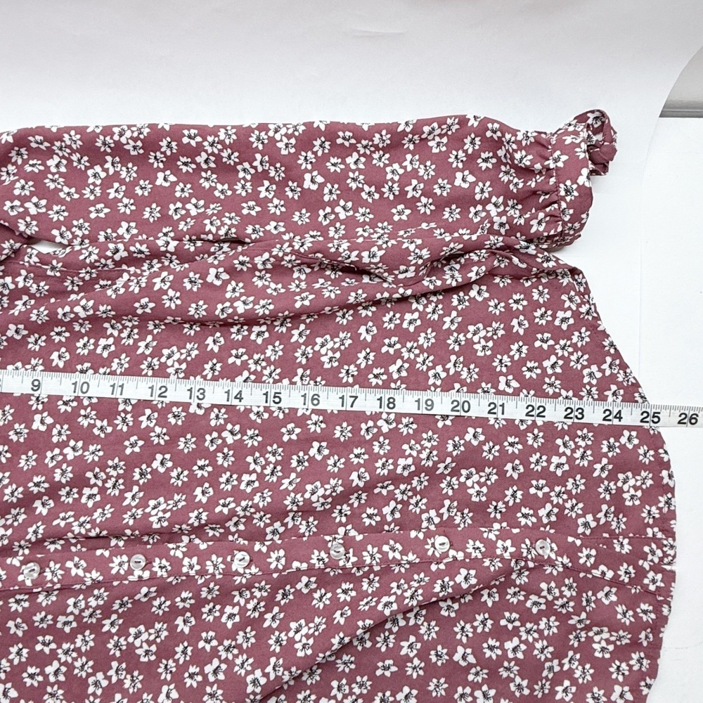 Abercrombie Fitch Womens Floral Print Long Sleeve Button Down Shirt XS - Picture 8 of 9